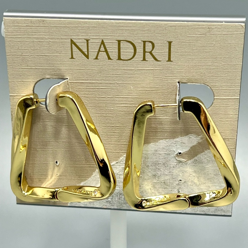 Nardi Gold Tone Hinged Earrings